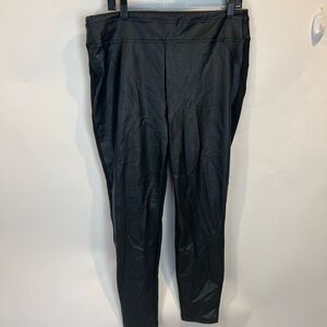 Fashion Nova Black Faux Leather Pull On Leather Pants